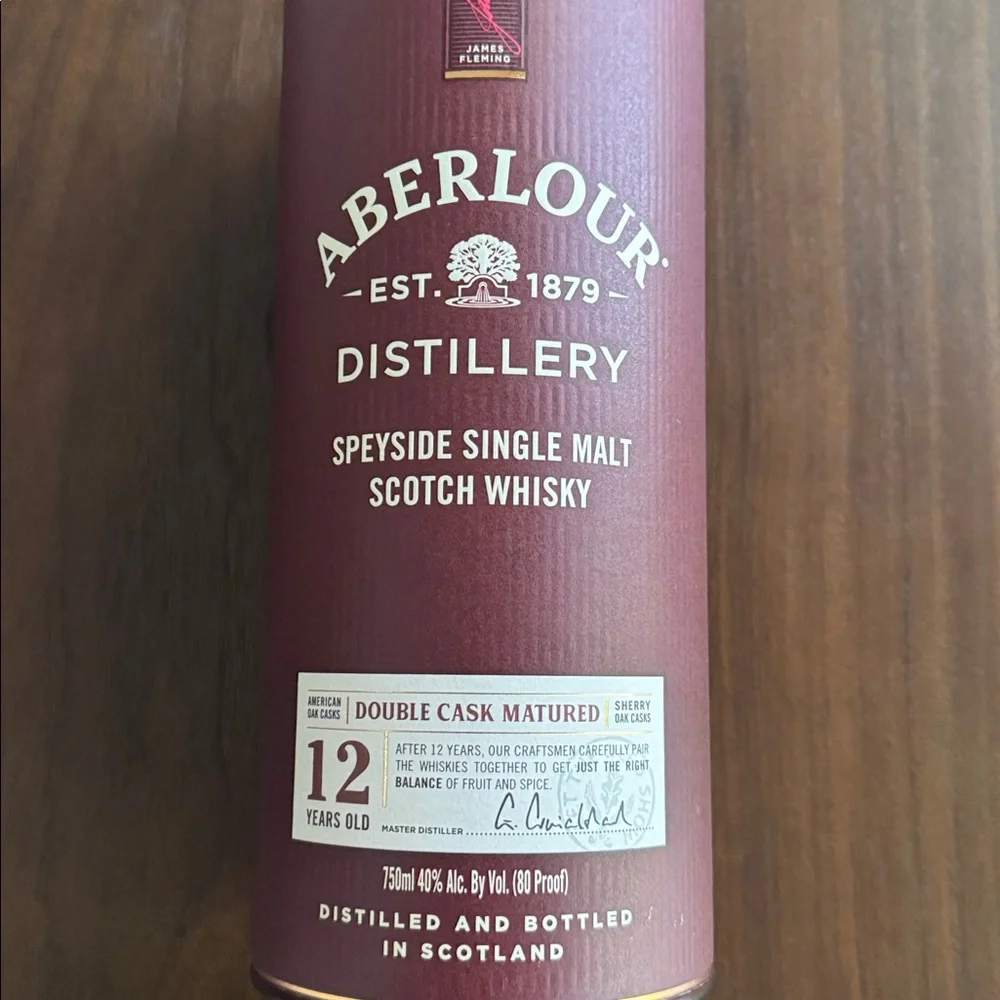 ABERLOUR DISTILLERY SPEYSIDE SINGLE MALT SCOTCH WHISKY 12 YEARS 750ml CANISTER